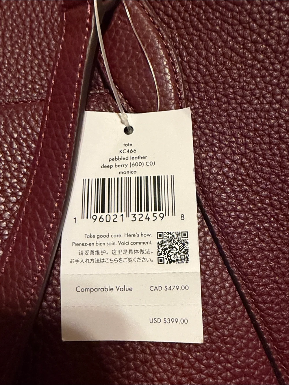 kate spade Pebbled Leather Shoulder Bag — Wine